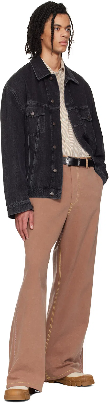 MARNI Brown Contrast Stitching Jeans In 00m40 Raisin