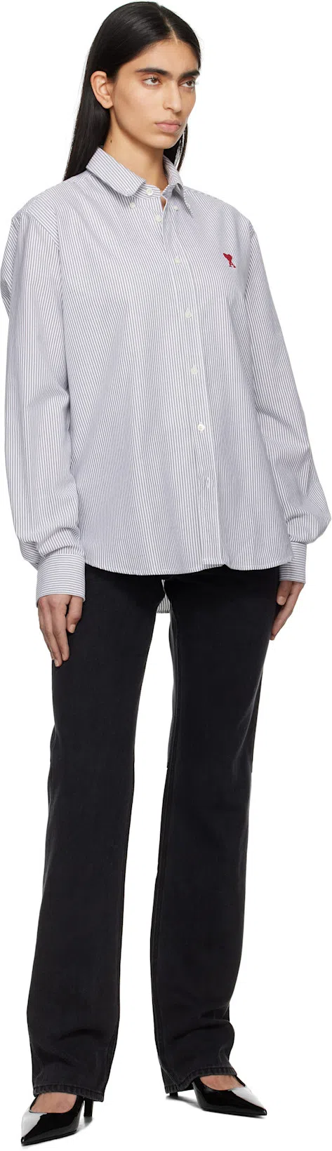 JACQUEMUS Le De-nîmes Court Flared Cropped Jeans In Black