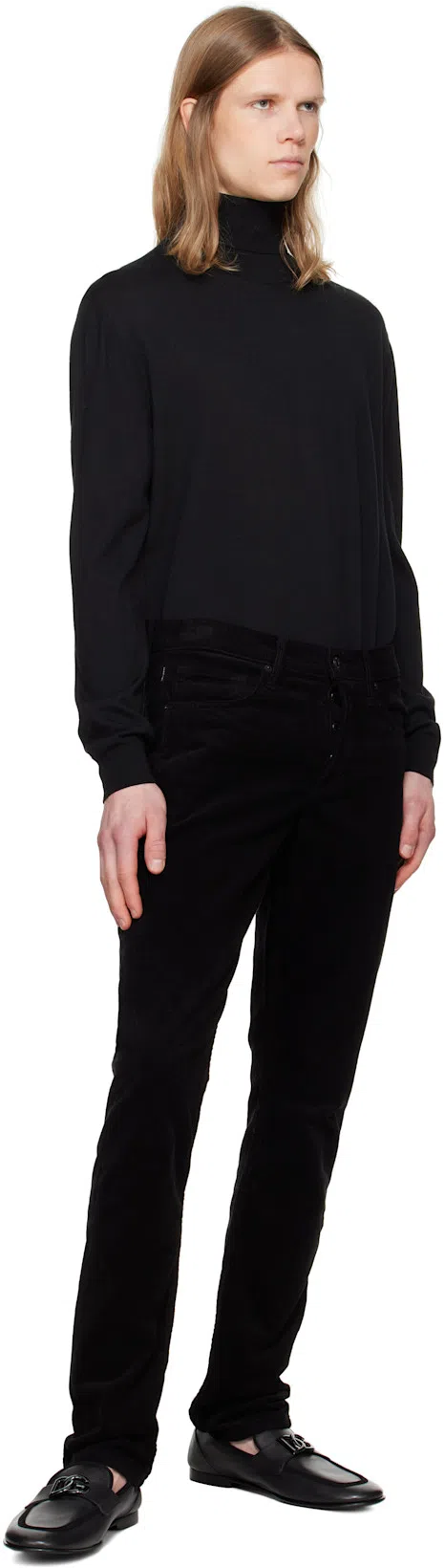 VALENTINO Black Vlogo Signature Turtleneck In Nero