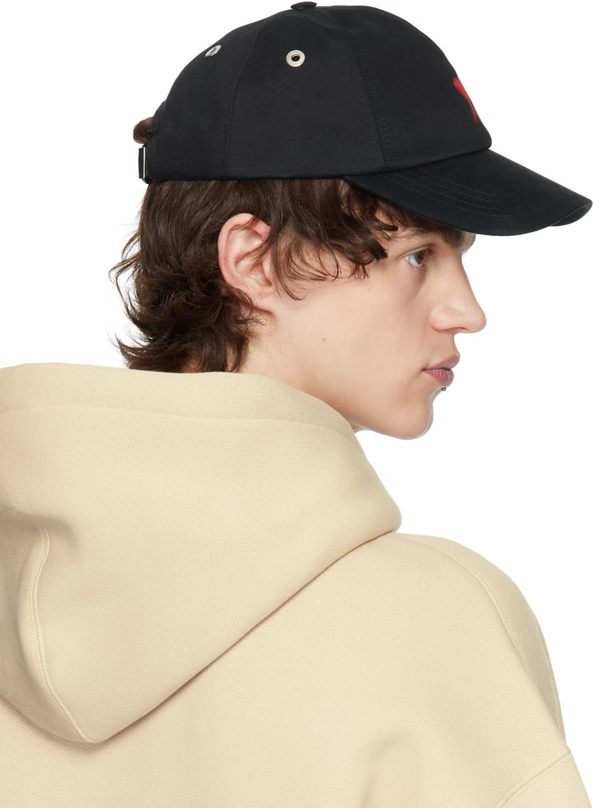 AMI ALEXANDRE MATTIUSSI Ami Paris Black Baseball Cap With Logo