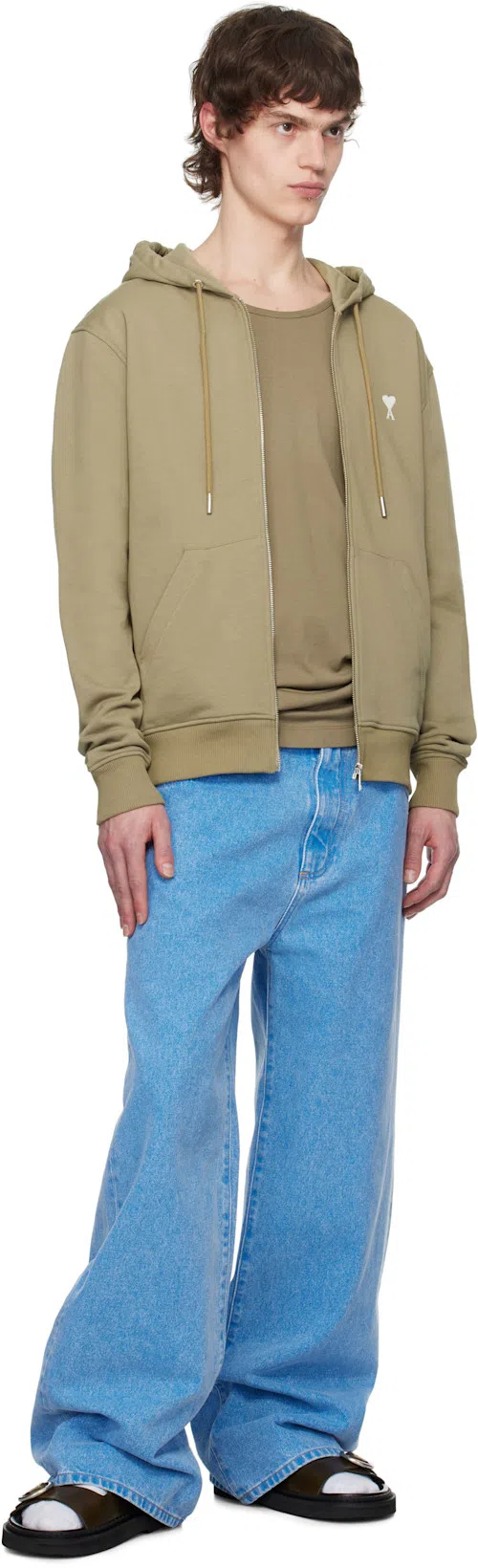 MARNI Blue Organic Wide-leg Jeans