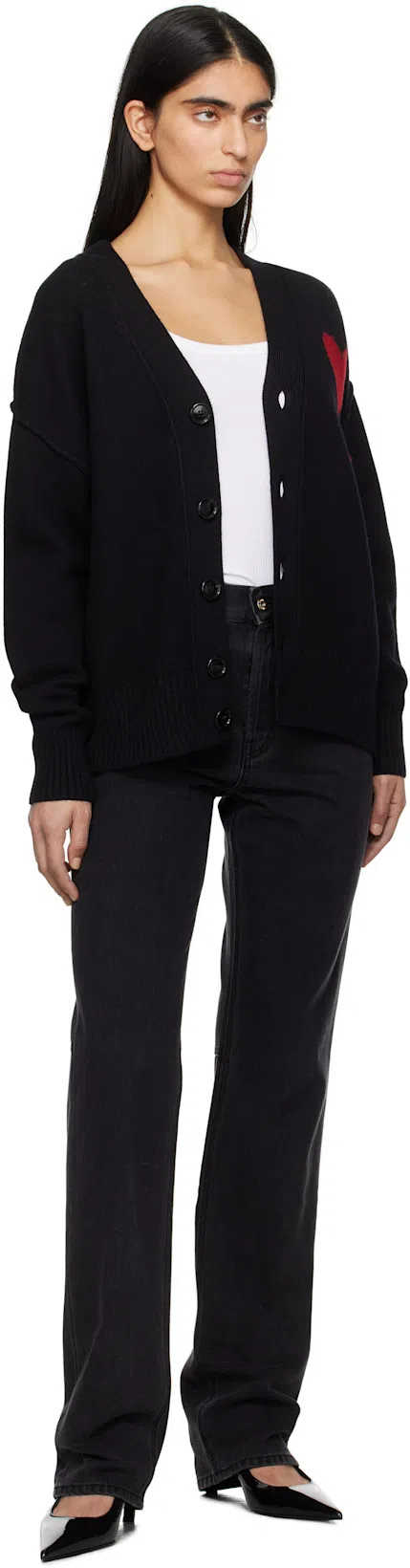 JACQUEMUS Le De-nîmes Court Flared Cropped Jeans In Black