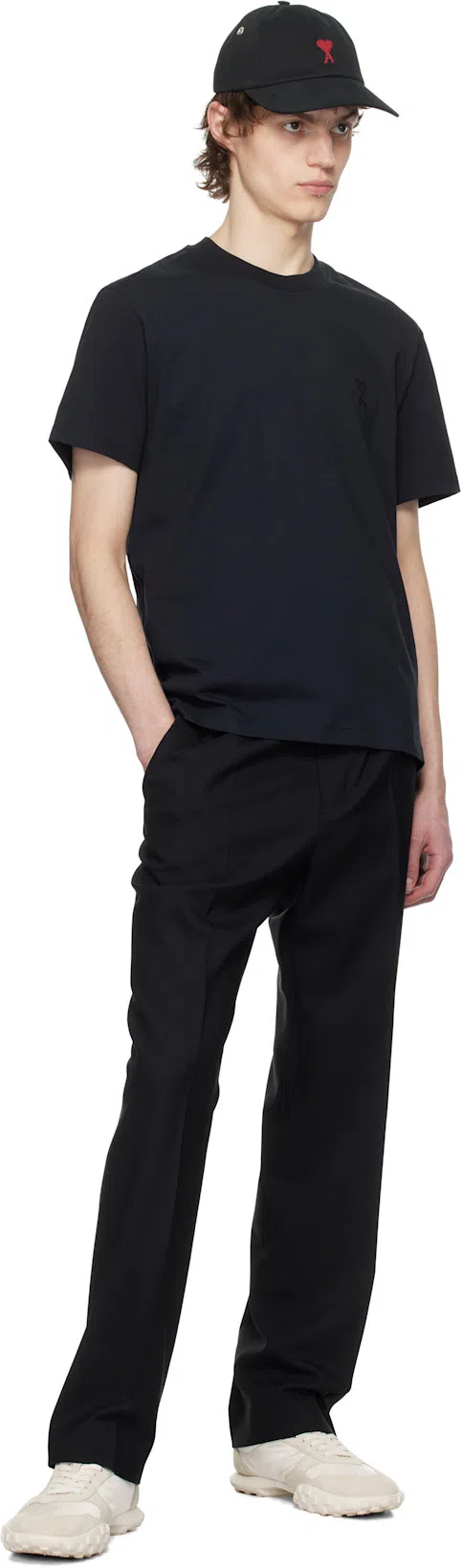 AMI ALEXANDRE MATTIUSSI Ami Paris Black Baseball Cap With Logo