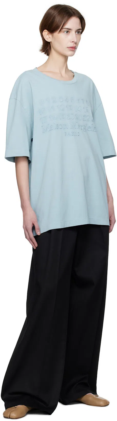 MAISON MARGIELA Tabi Calf Leather Flat Mules In Black