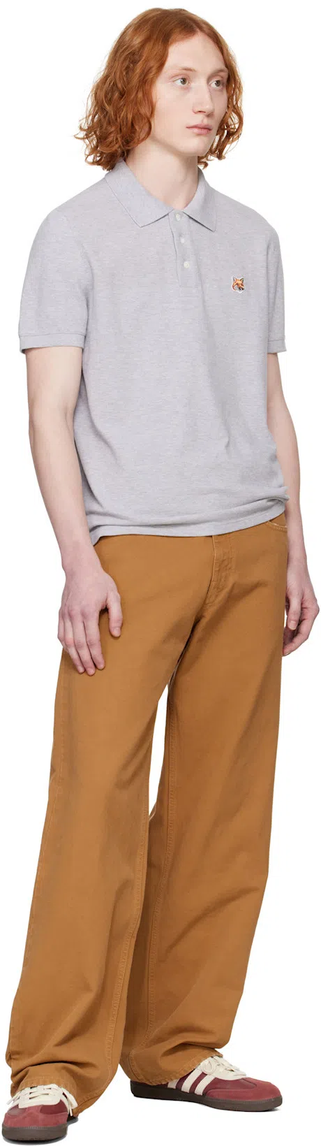 MM6 MAISON MARGIELA Beige Cotton Canvas Trousers In Brown