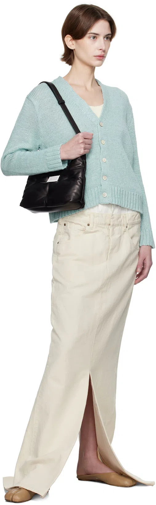 MAISON MARGIELA Tabi Calf Leather Flat Mules In Black