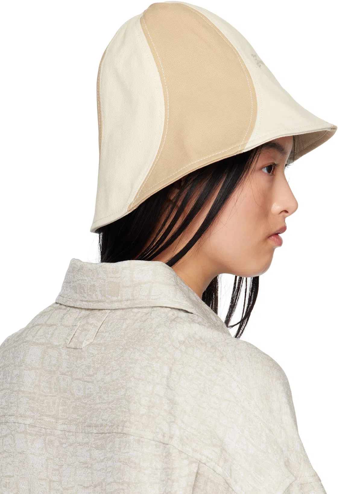 JACQUEMUS The Pasadena Oversize Croc Pattern Button-up Shirt In Croco Beige