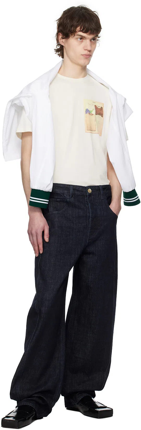 JACQUEMUS White Printed Logo Shirt