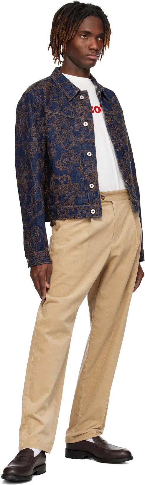 KENZO Verdy Collection Trucker Jacket In Rinsebluedenim