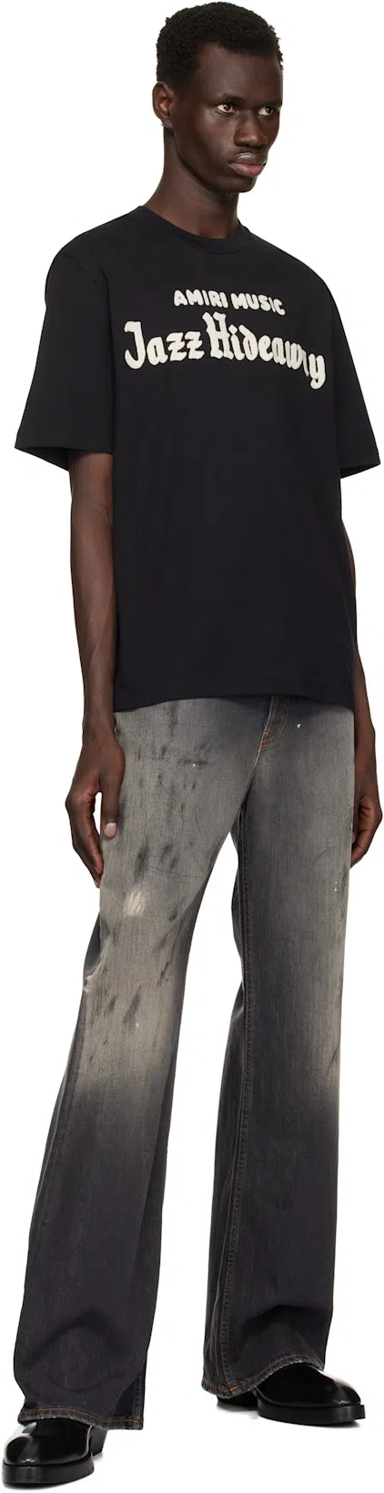 AMIRI Jazz Hide Crewneck T-shirt In Black