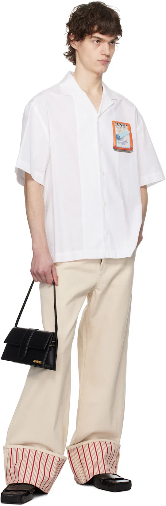 JACQUEMUS Graphic Print Shirt In White