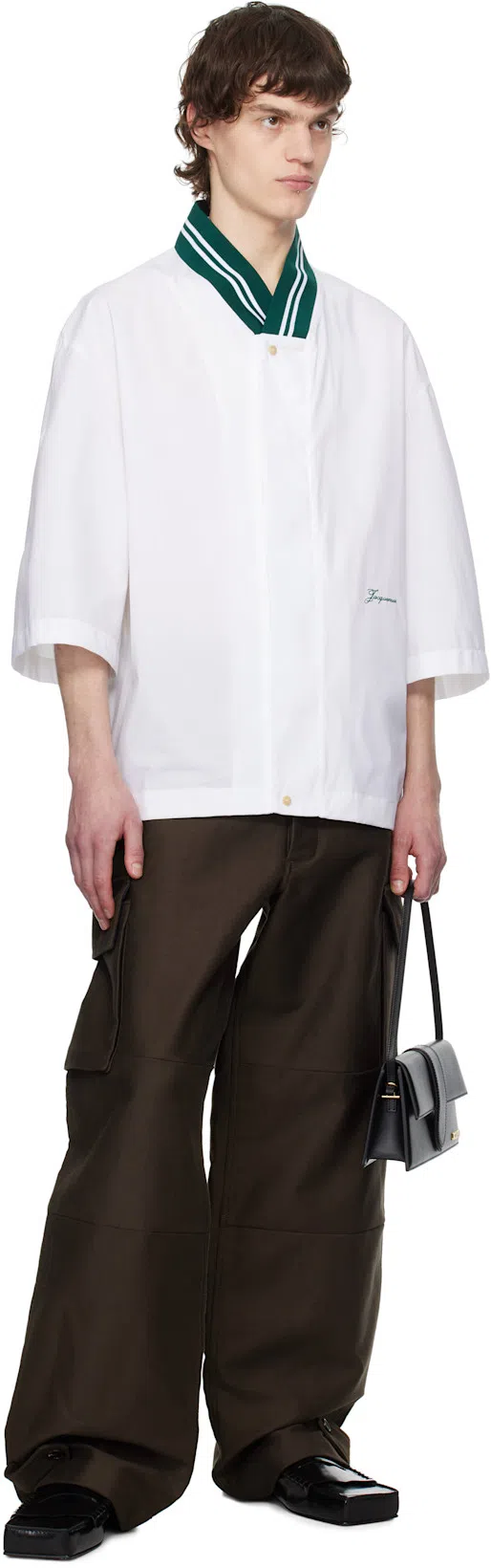 JACQUEMUS White Printed Logo Shirt