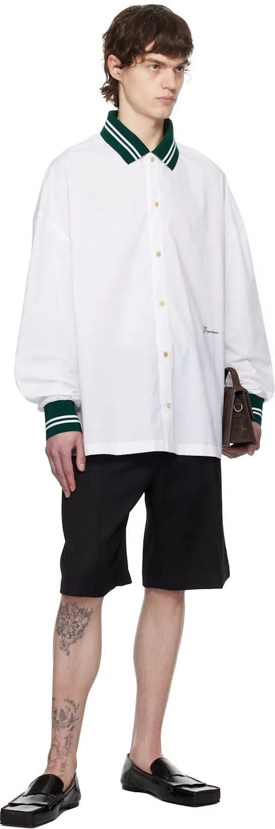 JACQUEMUS White Printed Logo Shirt