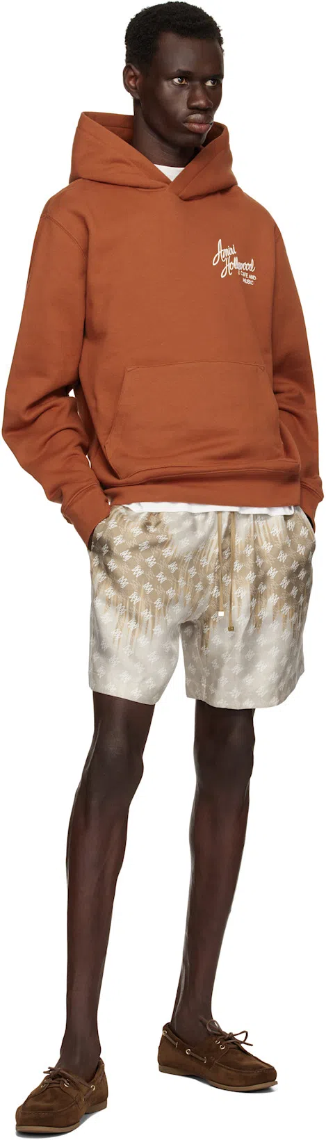 AMIRI Hollywood Hoodie In Burnt Orange