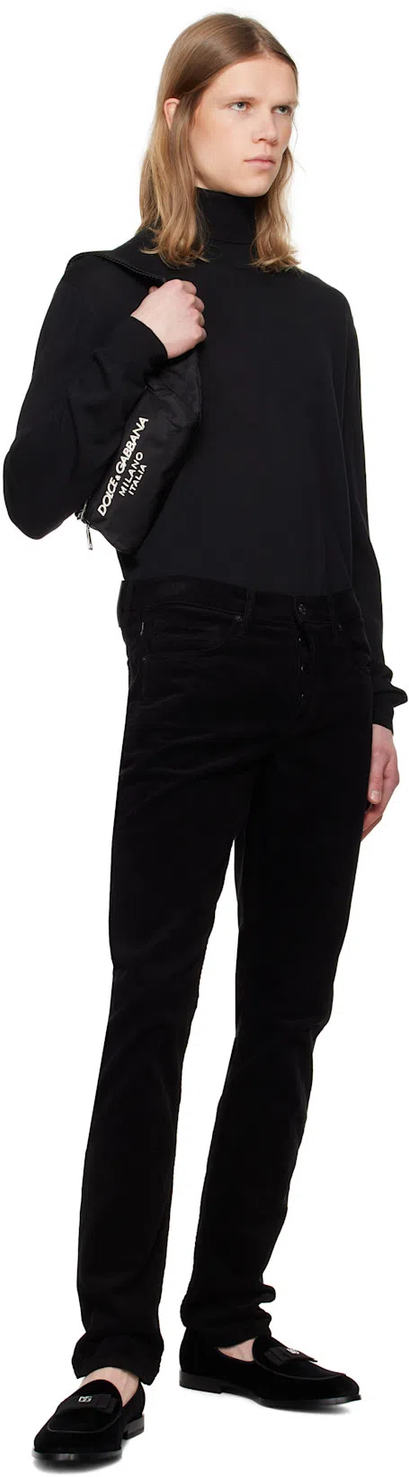 VALENTINO Black Vlogo Signature Turtleneck In Nero