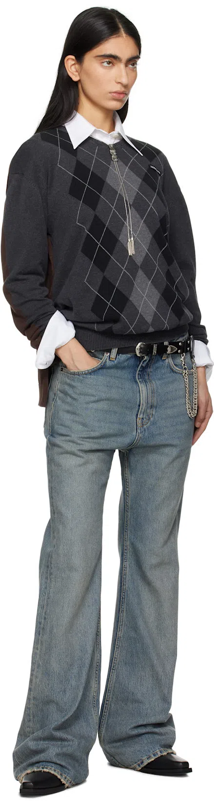 MFPEN White Readers Shirt In Sheer Check