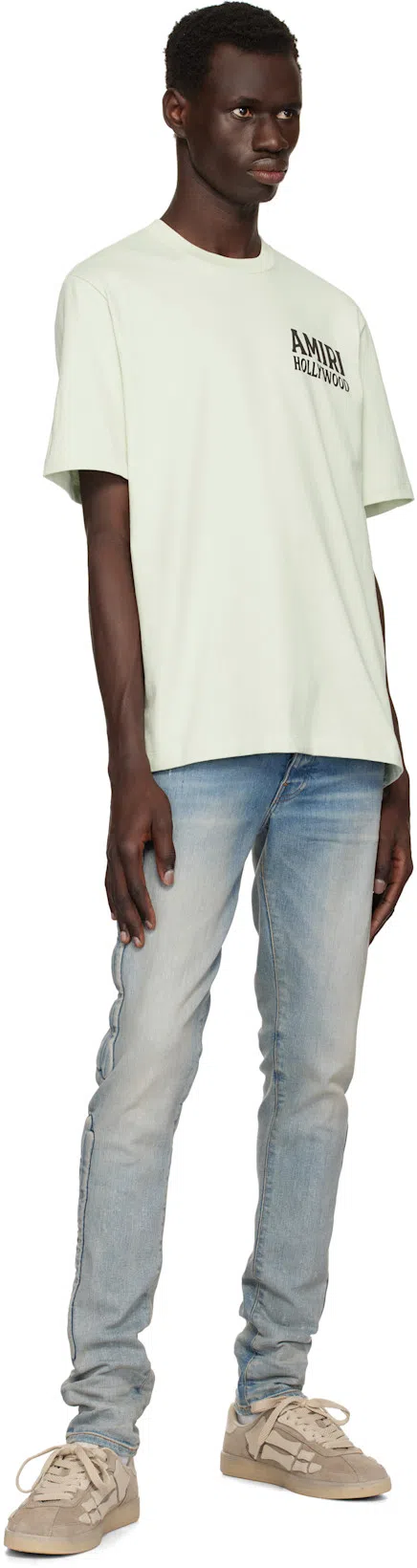 AMIRI Pacific Bones Black Sneakers With Contrasting Side Patches And Logo Patch On The Tongue In Leather M