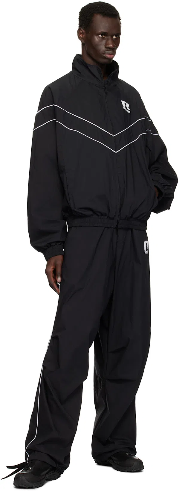 RHUDE Black Piping Raglan Track Jacket