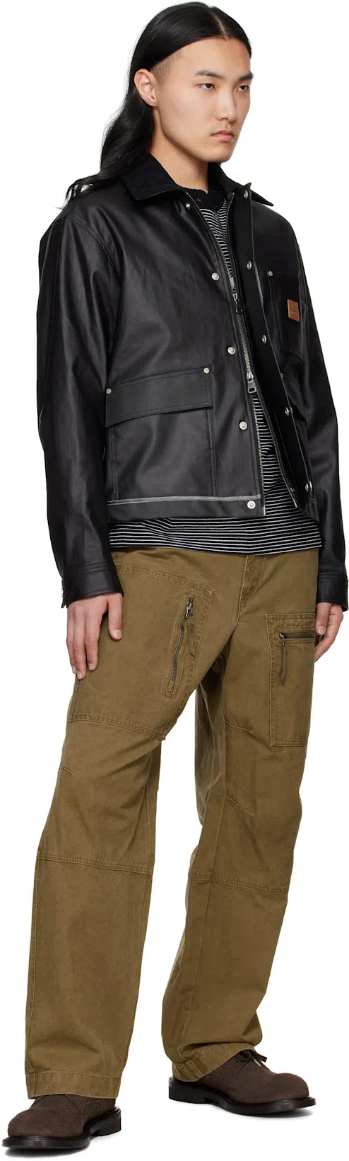 MOSCHINO Lace-up Brogues Leather Sole In Brown