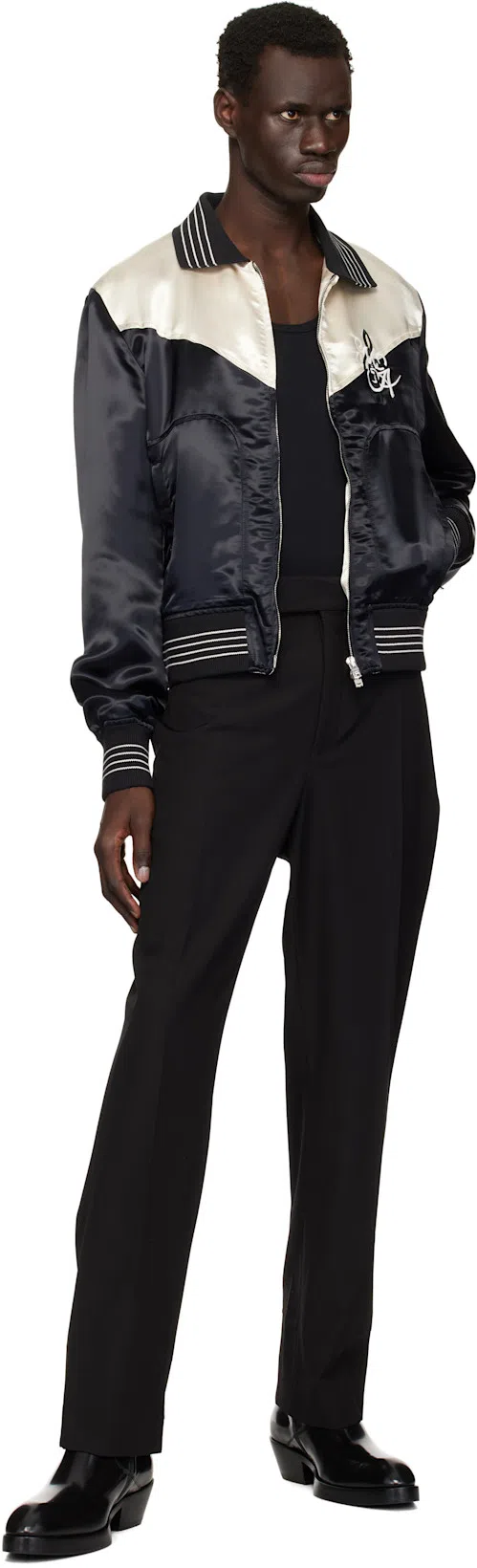 AMIRI Ma Music Note Blouson In Black