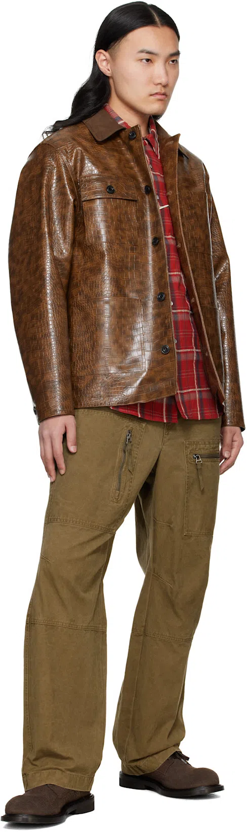 MOSCHINO Lace-up Brogues Leather Sole In Brown