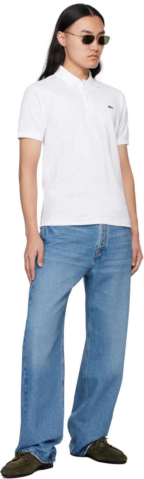 LACOSTE Short Sleeved Polo T Shirt White In Bianco Bianco