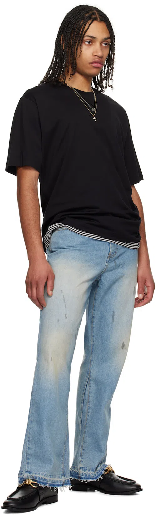 BOTTEGA VENETA Astaire Crinkled Leather Loafers In Black