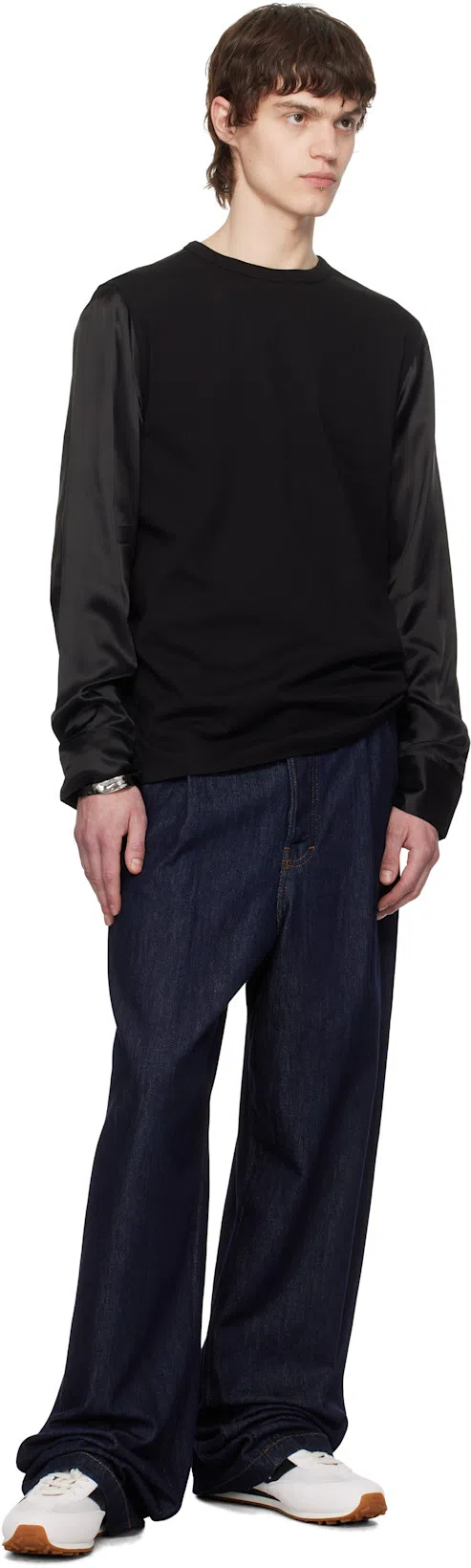 TOM FORD Low-profile White Sneakers With Black Leather Accents