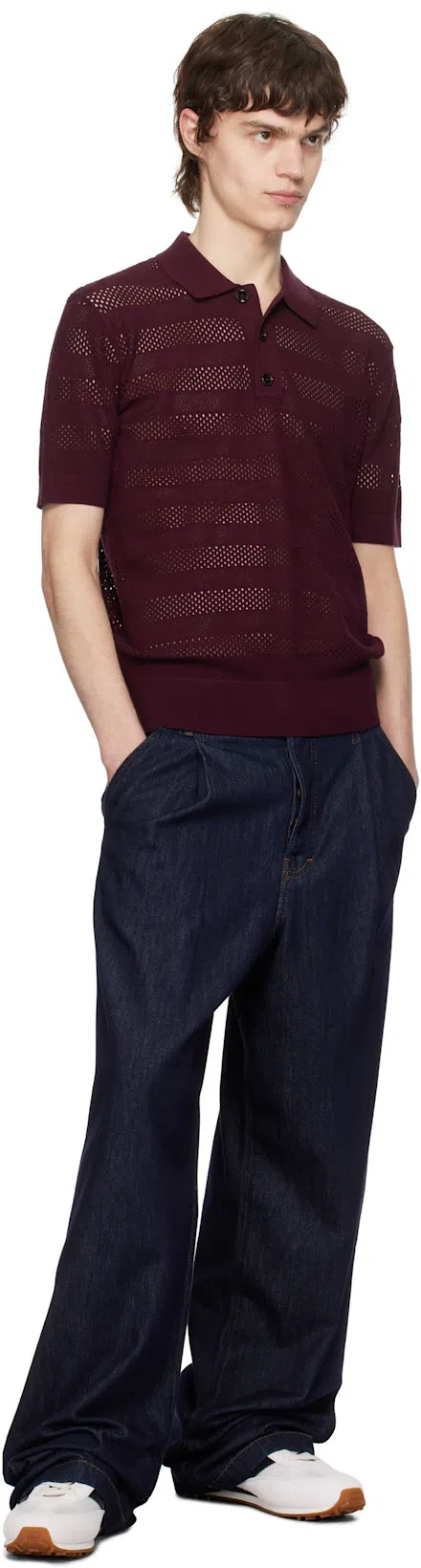 TOM FORD Low-profile White Sneakers With Black Leather Accents