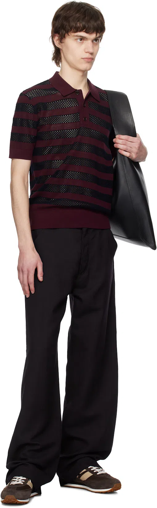 TOM FORD Mesh And Leather-trimmed Suede Sneakers In Brown