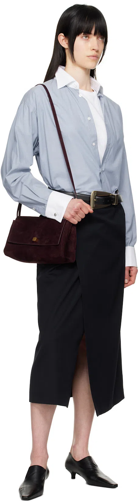 FILIPPA K Cotton Tuxedo Shirt In Blue