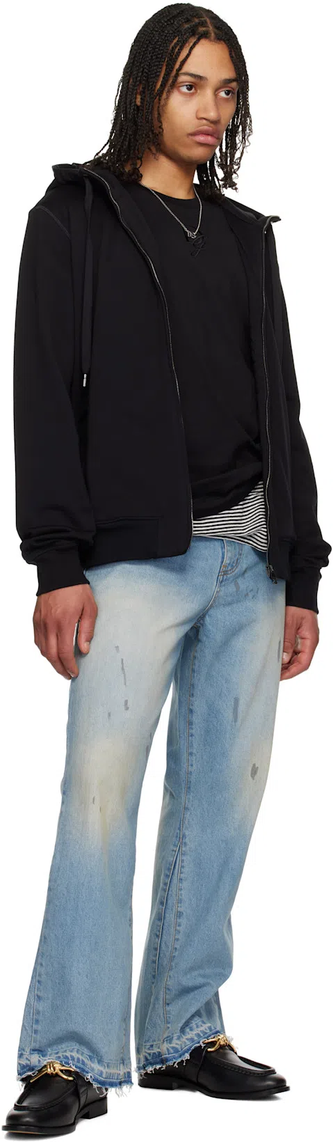 BOTTEGA VENETA Astaire Crinkled Leather Loafers In Black