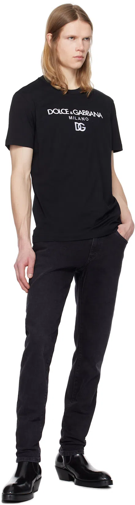 DOLCE & GABBANA Black Cotton Clothing T-shirts And Polos