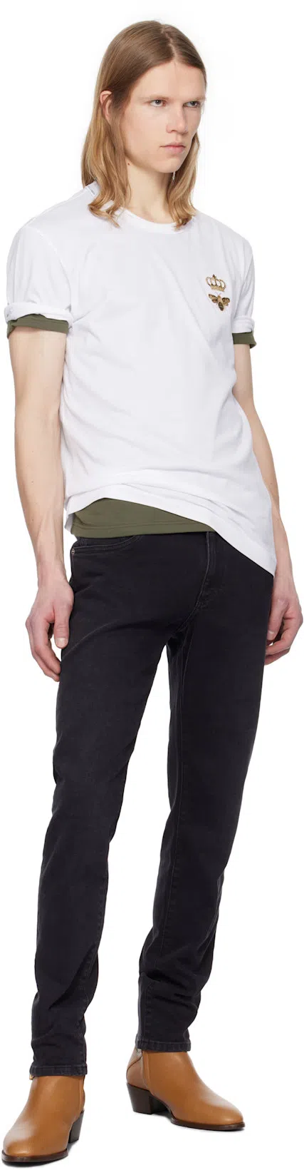 TOM FORD Khaki Cotton Stretch Jersey T-shirt In Military Green