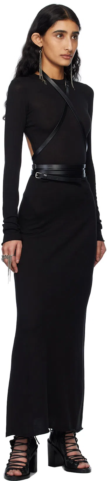 ANN DEMEULEMEESTER Woman Ankle Boots Black Size 11 Leather In Multicolor