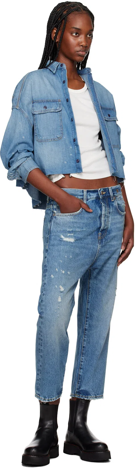 RABANNE Women's Cotton Tank Top In White