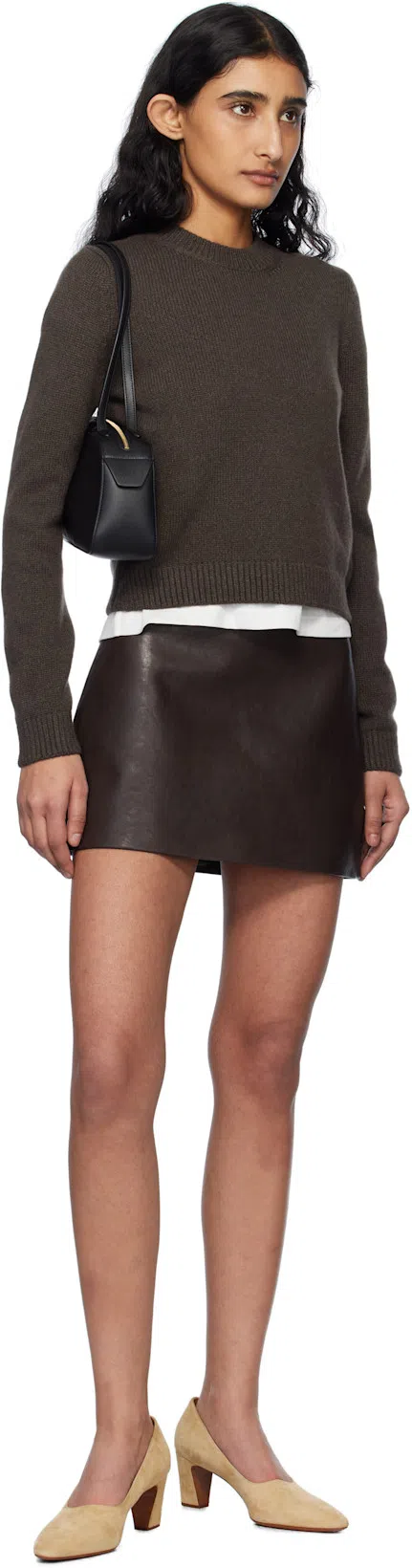 KHAITE Hold All String Small Square Bauletto Shoulder Bag Shoulder Bags Black