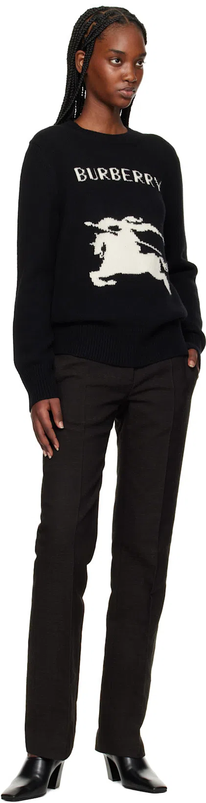 BURBERRY Women Ekd Knit Crewneck In Black