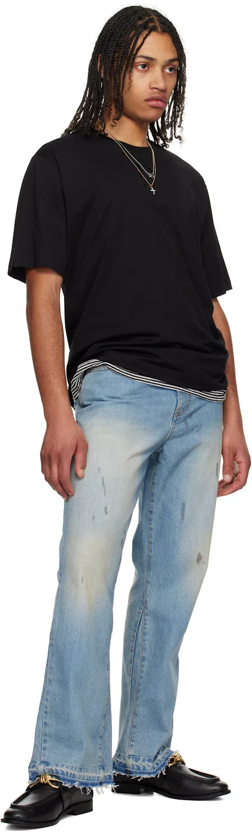 BOTTEGA VENETA Astaire Crinkled Leather Loafers In Black