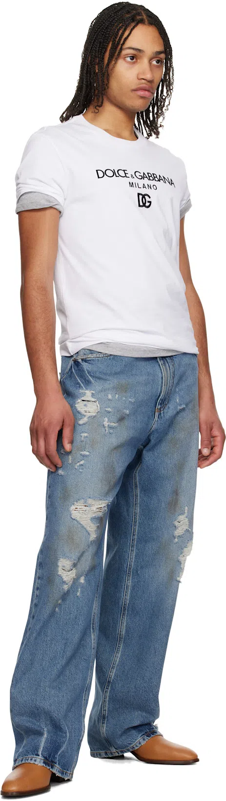 VALENTINO GARAVANI Tan Pat Boots In Qsn Roasted Pecan