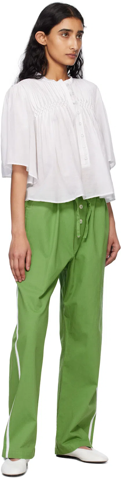 THE ROW Boheme Leather Mary Jane Ballerina Flats In Multi