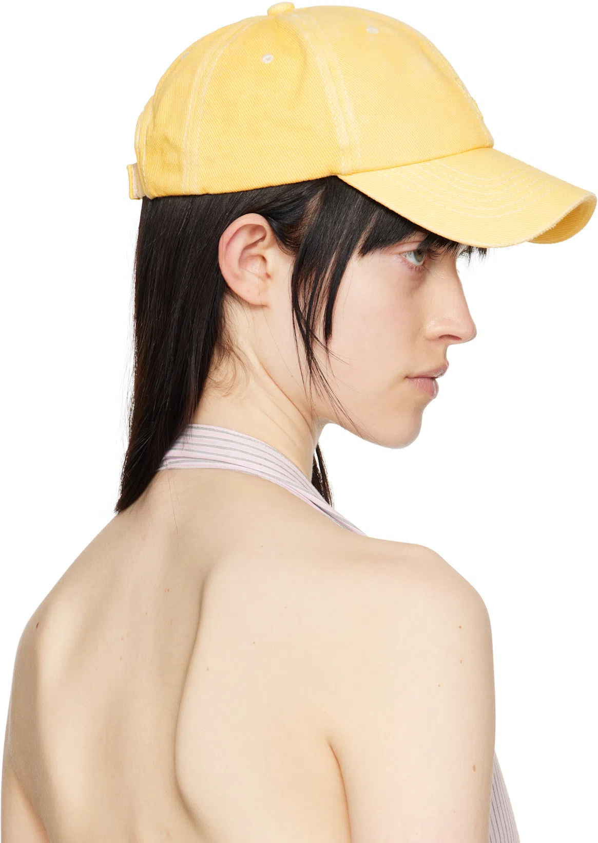 RUSLAN BAGINSKIY Yellow Hand-embroidered Baseball Cap