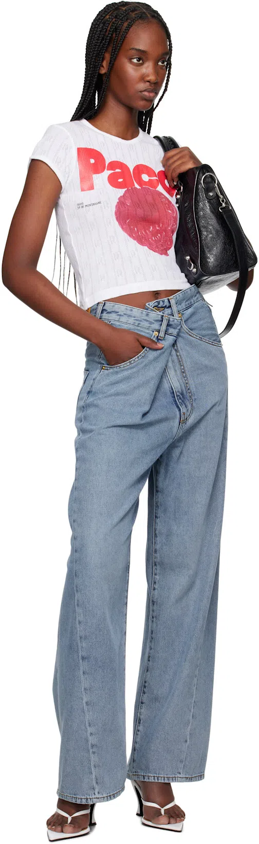 RABANNE White Short T-shirt