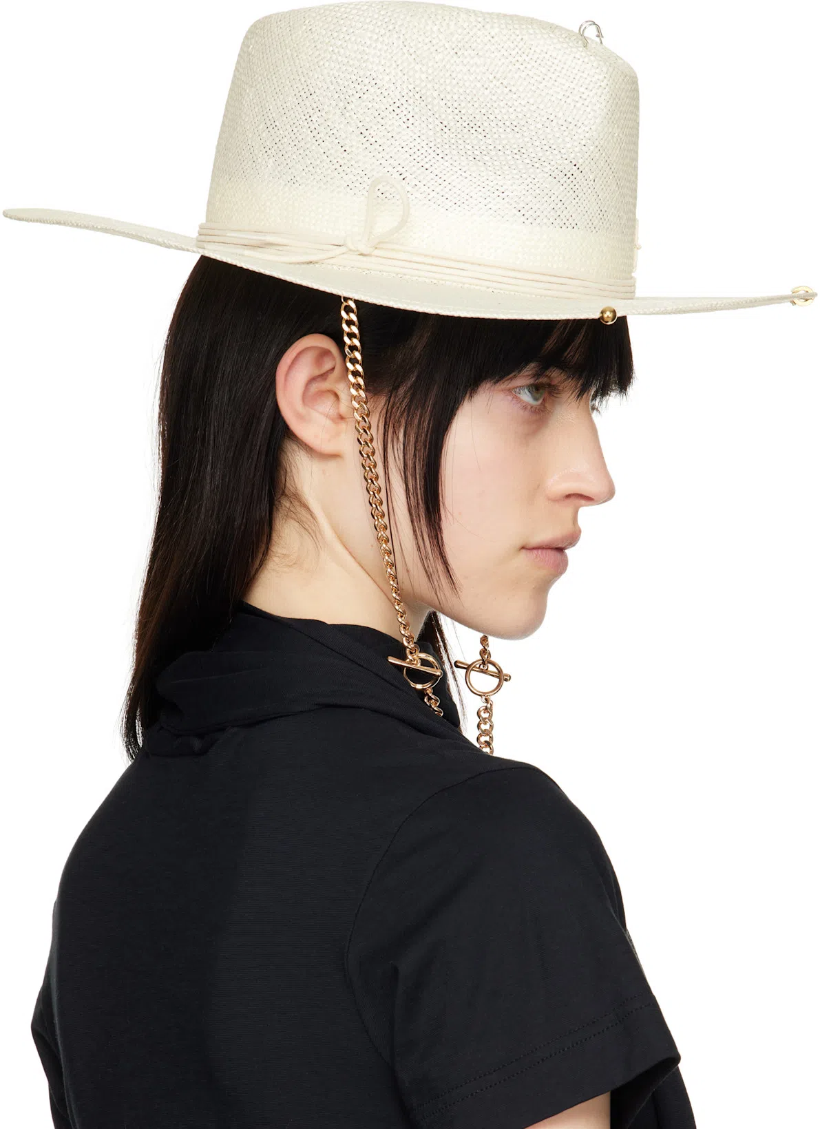 AARON ESH Black Tied Neck T-shirt In Black Jersey