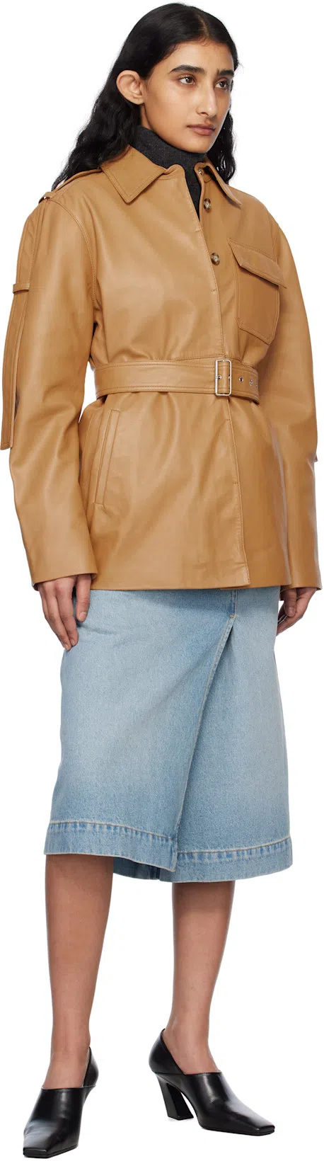 BOTTEGA VENETA Lewis Banzai Leather Loafer Pumps In Black