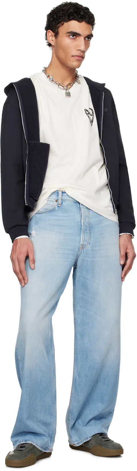 ACNE STUDIOS Men Leather Low-top Sneakers In Multi