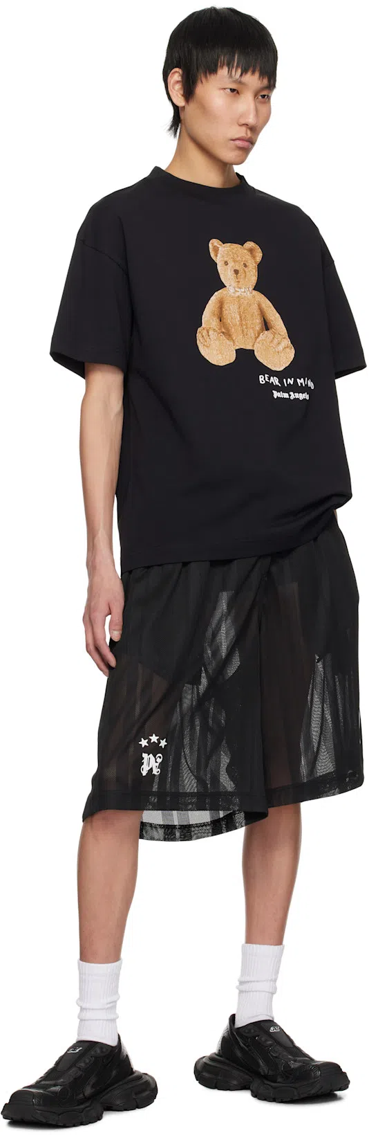 PALM ANGELS Men Bear In Mind Over T-shirt In Black