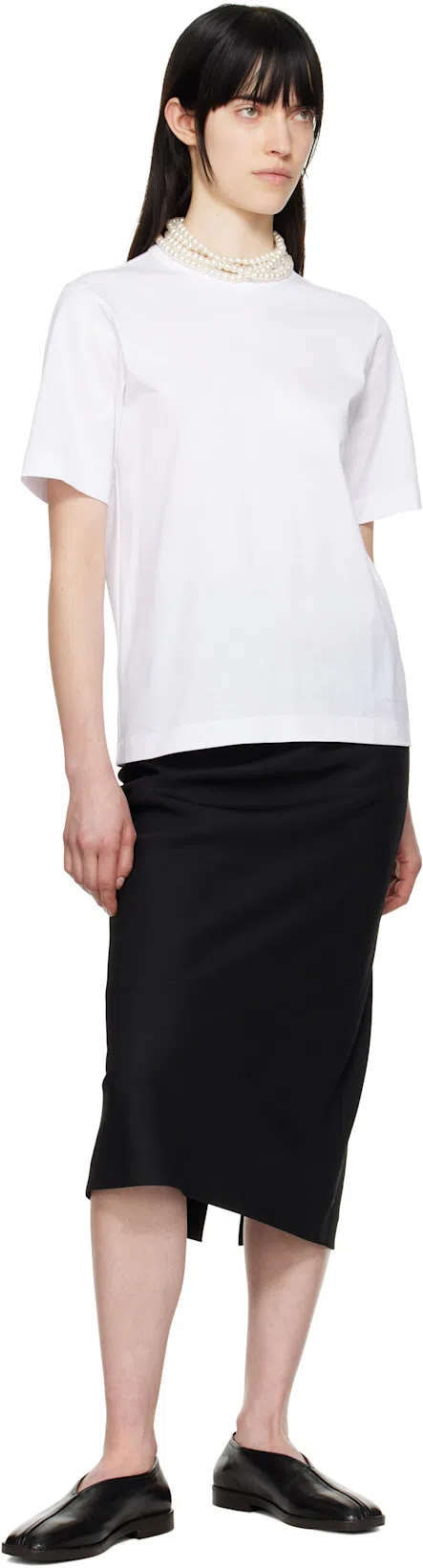 LEMAIRE Leather Loafers Square Toe Seam Detailing In Black