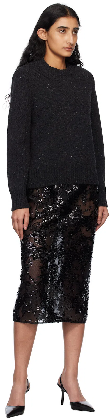 PROENZA SCHOULER Slash Slingback Pumps In Black