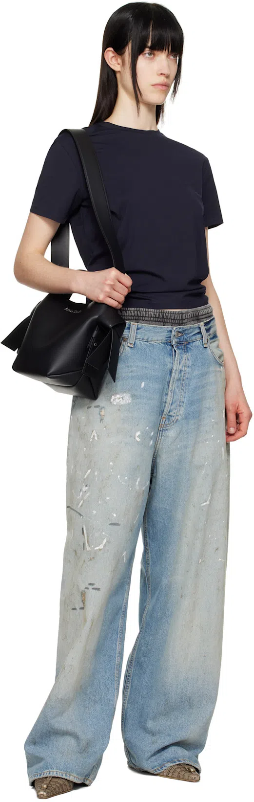 ACNE STUDIOS Women Mini Shoulder Bag With Musubi Knot In Black